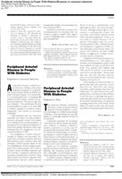Peripheral arterial disease in people with diabetes: Response to consensus statement