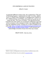 Five empirical laws of politics