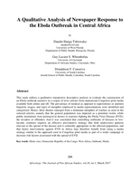 A qualitative analysis of newspaper response to the Ebola outbreak in Central Africa