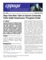 Steps have been taken to improve community public health infrastructure throughout Florida (Report No. 06-53)