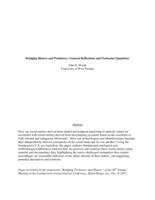 Bridging history and prehistory: General reflections and particular quandries