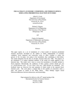 Fiscal policy, economic conditions, and terms in office: Simulating presidential election outcomes