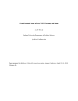 Grand strategic scope in early WWII Germany and Japan