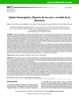 Quiste broncogénico: Reporte de un caso y revisión de la literatura