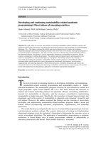 Developing and continuing sustainability-related academic programming: Observations of emerging practices