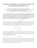 Simulation of mobility aware dynamic virtual cells utilizing multiple multicast trees