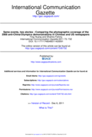 Same events, two stories: Comparing the photographic coverage of the 2008 anti-China/Olympics demonstrations in Chinese and US newspapers