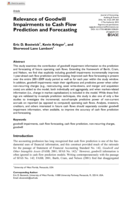 Relevance of goodwill impairments to cash flow prediction and forecasting