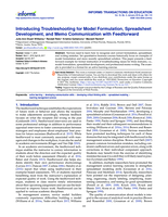 Introducing troubleshooting for model formulation, spreadsheet development, and memo communication with feedforward
