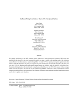 Inefficient pricing from holdover bias in NFL point spread markets