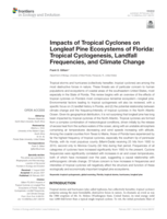 Impacts of tropical cyclones on longleaf pine ecosystems of Florida: Tropical cyclogenesis, landfall frequencies, and climate change