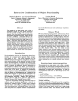 Interactive confirmation of object functionality