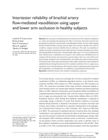 Intertester reliability of brachial artery flow-mediated vasodilation using upper and lower arm occlusion in healthy subjects