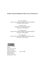 Profiles of selected pollutants in Bayou Texar, Pensacola, FL