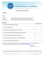 Written Communication Skills Rubric