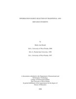 Information Source Selection Of Traditional And Distance Students