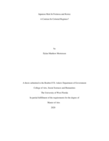 Japanese Rule in Formosa and Korea: a contrast in colonial regimes?