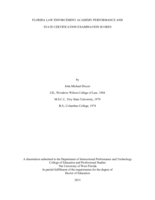 Florida Law Enforcement Academy Performance And State Certification Examination Scores