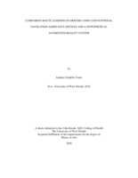 Comparing route learning in drivers using conventional navigation assistance devices and a hypothetical augmented reality system