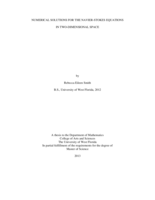 NUMERICAL SOLUTIONS FOR THE NAVIER-STOKES EQUATIONS IN TWO-DIMENSIONAL SPACE