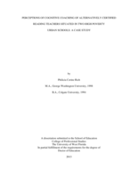 Perceptions of cognitive coaching of alternatively certified reading teachers situated in two high poverty urban schools