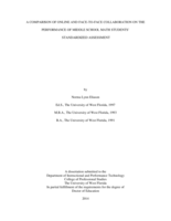 A comparison of online and face-to-face collaboration on the performance of middle school math students' standardized assessment