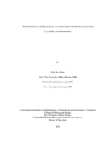 Technology acceptance in a mandatory technology-based learning environment