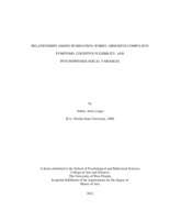 RELATIONSHIPS AMONG RUMINATION, WORRY, OBSESSIVE-COMPULSIVE SYMPTOMS, COGNITIVE FLEXIBILITY, AND PSYCHOPHYSIOLOGICAL VARIABLES