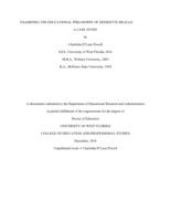 Examining The Educational Philosophy Of Henriette Delille: A case study