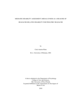 MIGRAINE DISABILITY ASSESSMENT (MIDAS) JUNIOR AS A MEASURE OF HEADACHE-RELATED DISABILITY FOR PEDIATRIC HEADACHE