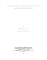 Thermal tolerances and preferences of adolescent Louisiana alligators (Alligator mississippiensis)