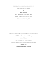 Impact Of Social Change: A study of the Community of Christ