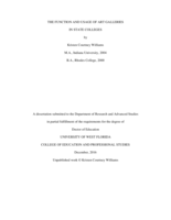 The Function and Usage of Art Galleries in State Colleges