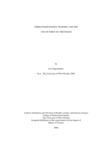 CRISIS INTERVENTION TRAINING AND THE USE OF FORCE BY THE POLICE