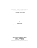 THE EFFECTS OF HUMAN AND CLIMATIC IMPACTS ON SEDIMIENT NITROGEN DYNAMICS IN ESCAMBIA BAY, FLORIDA