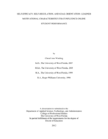 Self-efficacy, Self-regulation, and Goal orientation