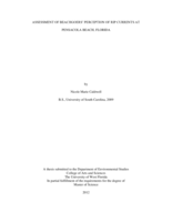 ASSESSMENT OF BEACHGOERS' PERCEPTION OF RIP CURRENTS AT PENSACOLA BEACH, FLORIDA