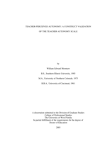 Teacher-perceived Autonomy