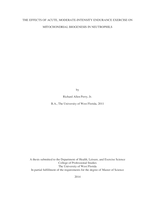 THE EFFECTS OF ACUTE, MODERATE-INTENSITY ENDURANCE EXERCISE ON MITOCHONDRIAL BIOGENESIS IN NEUTROPHILS