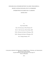 Exploring Relationships between Teachers' Philosophical Beliefs and Practices Relative To Unforeseen interruptions in Elementary Classroom instruction