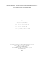 The Role of School Psychologists and Psychometrists in Special Education Delivery