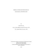 Bimodal Information Processing in Radar Signal Identification