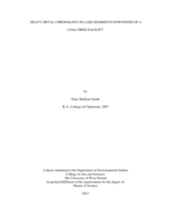 HEAVY METAL CHRONOLOGY IN LAKE SEDIMENTS DOWNWIND OF A COAL FIRED FACILITY