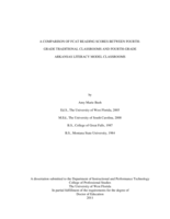 Comparison of Fcat Reading Scores between Fourth-grade Traditional Classrooms and Fourth-grade Arkansas Literacy Model Classrooms