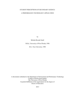 Student Perceptions of Secondary Science