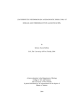 LEAF-EPIPHYTIC PSEUDOMONADS AS DIAGNOSTIC INDICATORS OF DISEASE AND STRESS IN COTTON (GOSSYPIUM SPP.)