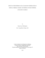 EFFECTS OF PHOTOPERIOD AND ACCLIMATION TEMPERATURE ON CRITICAL THERMAL MAXIMA AND MINIMA OF DUSKY PIPEFISH, SYNGNATHUS FLORIDAE