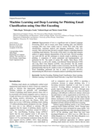 Machine learning and deep learning for phishing email classification using one-hot encoding
