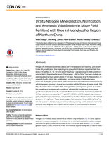 In situ nitrogen mineralization, nitrification, and ammonia volatilization in maize field fertilized with urea in Huanghuaihai region of northern China