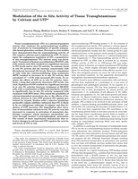 Modulation of the in situ activity of tissue transglutaminase by calcium and GTP